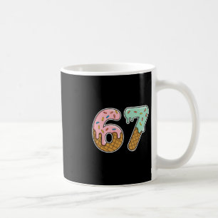 67 Eiscreme 67 Meme Lustig Six Seven Gen Alpha Män Kaffeetasse