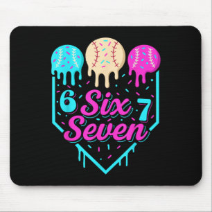 67 Eiscreme Baseball-Tropfen Home Plate Sechs Sieb Mousepad