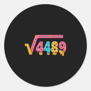 67 Eiscreme Meme Quadratwurzel 4489 Slang Mathemat Runder Aufkleber