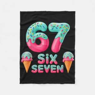 67 Eiscreme-Tropf-Meme Lustig Six Seven Gen Alpha  Fleecedecke