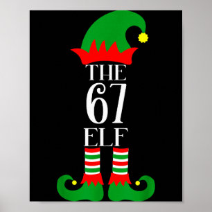 67 Elf Weihnachtskostüm Pyjama 67 Meme Gen Alpha  Poster