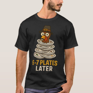 67 Erntedankfest Lustiger Truthahn 6-7 Meme Sechs T-Shirt