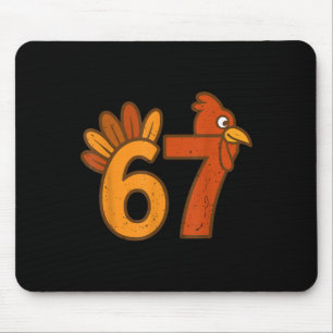 67 Erntedankfest Math Truthahn Lustiger Brainrot M Mousepad