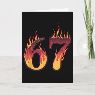67 Flammen Lustiger Six Seven Gen Alpha Meme Slang Karte