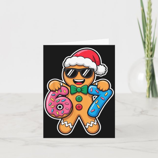 67 Funny Christmas Boys Kids Xmas Six Seven Ginger Karte (Vorderseite)