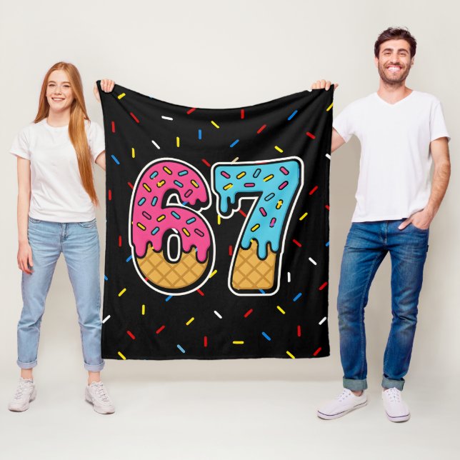 67 Funny Meme Ice Cream Six Seven Gen Alpha Fleecedecke (Beispiel)