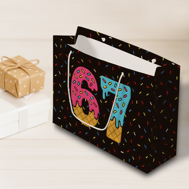 67 Funny Meme Ice Cream Six Seven Gen Alpha Große Geschenktüte (Von Creator hochgeladen)