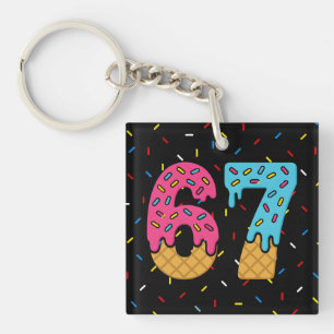 67 Funny Meme Ice Cream Six Seven Gen Alpha Schlüsselanhänger