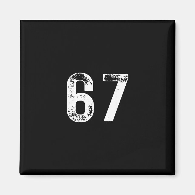 67 - Funny Meme Magnet (Vorne)