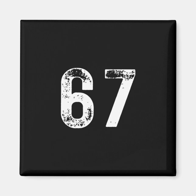 67 - Funny Meme Pullover Hoodie Magnet (Vorne)