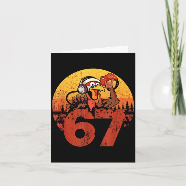 67 Funny Turkey Thanksgiving Gym Fitness Workout S Karte (Vorderseite)