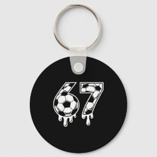 67 Fußball Eiscreme-Drip Gen Alpha Six Seven Meme Schlüsselanhänger