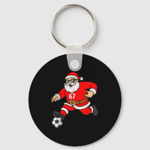 67 Fußball Santa Six Seven Meme Weihnachten Sport Schlüsselanhänger