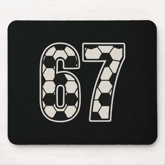 67 Fußball Sechs Sieben 6 7 Meme 67 _1  Mousepad (Vorne)