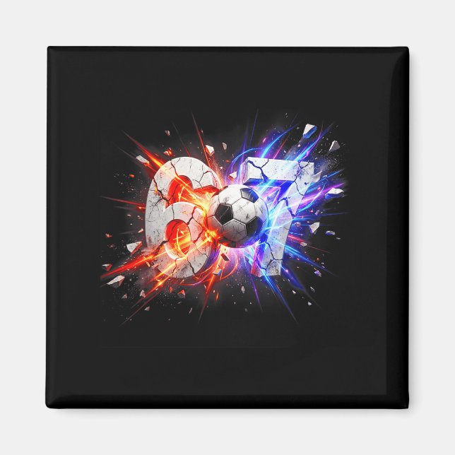 67 Fußball Sechs Sieben 6 7 Meme 67  Magnet (Vorne)