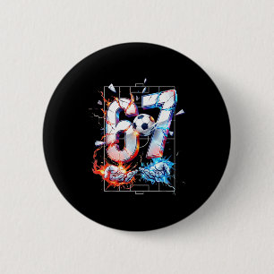 67 Fußball Sechs Sieben Fußball 6 7 Kinder Jungen Button