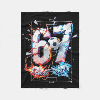 67 Fußball Sechs Sieben Fußball 6 7 Kinder Jungen Fleecedecke