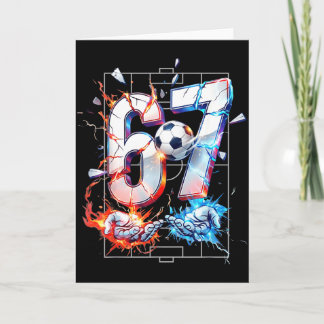 67 Fußball Sechs Sieben Fußball 6 7 Kinder Jungen Karte