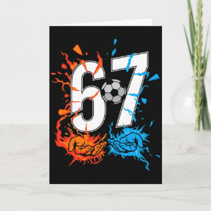 67 Fußball Sechs Sieben Fußball 6 7 Kinder Jungen  Karte