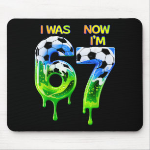 67 Fußball-Shirt für Jungen Geburtstag 67 , Fußbal Mousepad