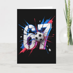 67 Fußball Smash Nummer Siebenundsechzig Aufprall Karte