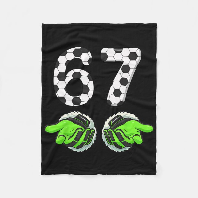 67 Fußball-Torhunterhandschuhe Torwart Hände für d Fleecedecke (Vorderseite)