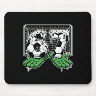 67 Fußball Torwartnetz und Handschuhe für Spieler Mousepad