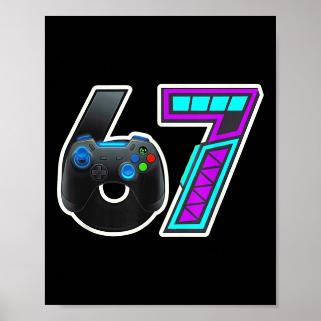 67 Gamer Console Controller Design  Poster (Vorne)