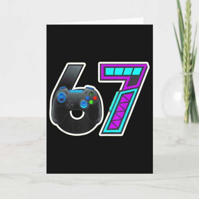 67 Gamer-Konsole-Controller-Design  Karte (Vorderseite)