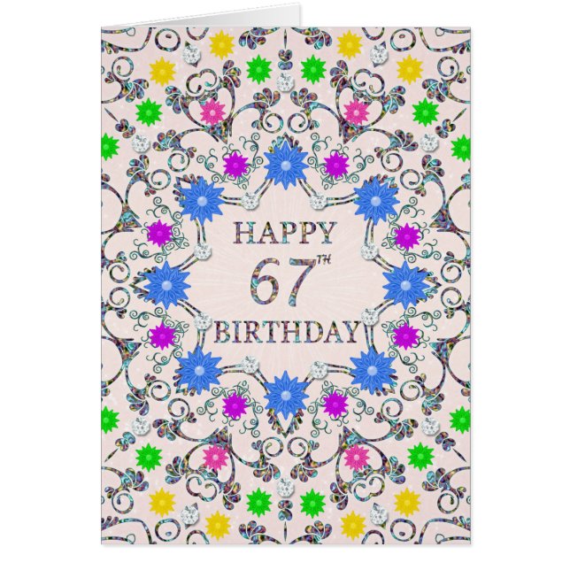 67. Geburtstag Abstrakte Blume (Vorne)