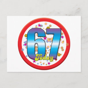 67. Geburtstag Heute v2 Postkarte