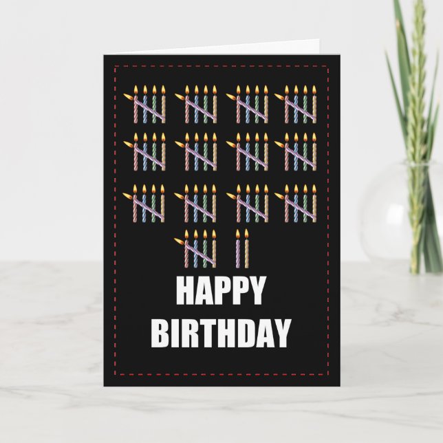 67. Geburtstag mit Kerzen Karte (Vorderseite)
