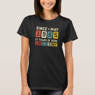 67. Geburtstag Phantastisch Seit Mai 1955 Vintag T-Shirt