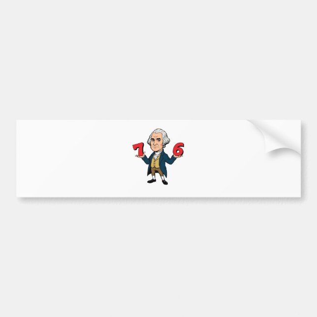 67 George Washington 7-6 Six Seven Meme 67 Autoaufkleber (Vorne)