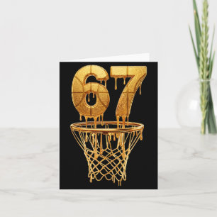 67 Gold Drip Basketball 6 7 Sechs Sieben Meme Gen Karte