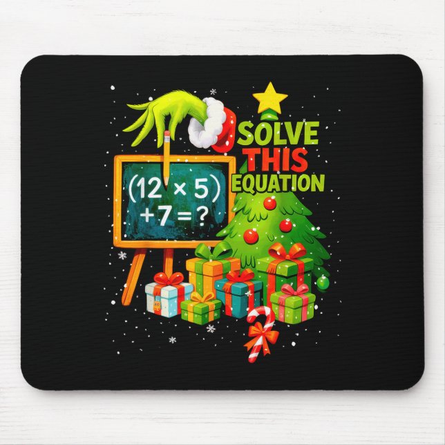67 Grüner Lehrer Weihnachten Sechs Sieben Meme Bra Mousepad (Vorne)
