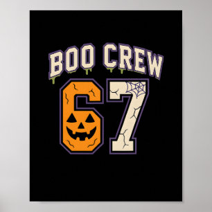 67 Halloween Boo Crew Sport Jersey Brainrot Meme Poster