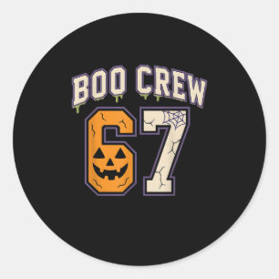 67 Halloween Boo Crew Srts Jersey Brainrot Meme Se Runder Aufkleber