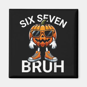 67 Halloween Funny Six Sieben Meme Brainrot Pumpki Magnet