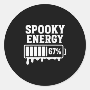 67 Halloween Grusel Energie Brainrot Meme Sechs Si Runder Aufkleber
