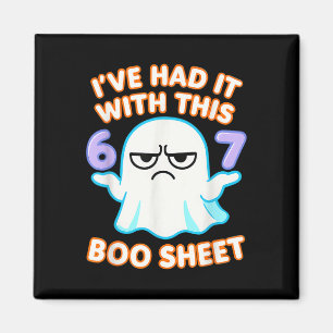 67 Halloween-Kostüm Boo Sheet 6 7 Meme Sechs Siebe Magnet