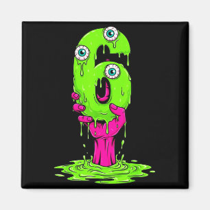 67 Halloween-Kostüm lustige Zahl 6 Sechs Meme für  Magnet