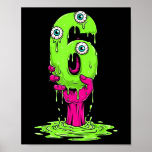 67 Halloween-Kostüm Lustige Zahl 6 Sechs Meme für Poster