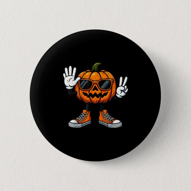 67 Halloween-Kürbis lustiger Brainrot-Meme Kinder  Button (Vorderseite)