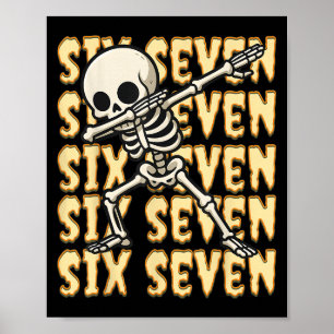67 Halloween Lustig Sechs Sieben Meme Brainrot Ske Poster