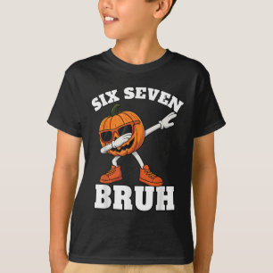 67 Halloween Lustiger Sechs Sieben Bruh Meme Brain T-Shirt