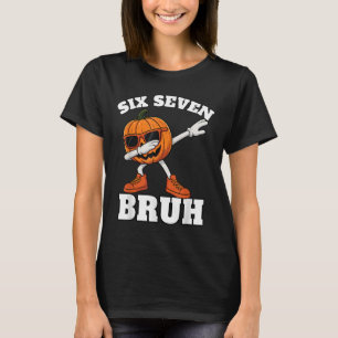67 Halloween Lustiger Sechs Sieben Bruh Meme Brain T-Shirt