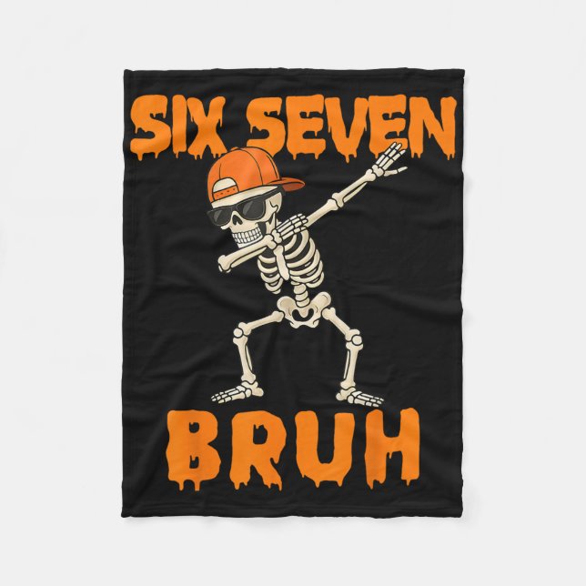 67 Halloween Lustiger Sechs Sieben Meme Brainrot K Fleecedecke (Vorderseite)