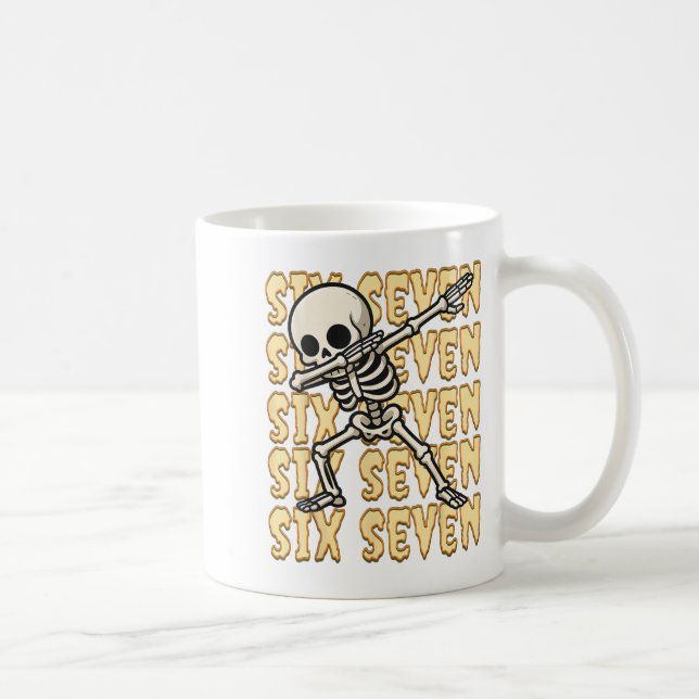 67 Halloween Lustiger Sechs Sieben Meme Brainrot S Kaffeetasse (Rechts)