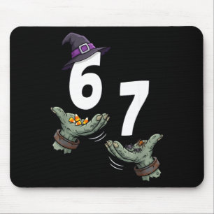 67 Halloween Mädchen Hexe sechs sieben 6 7 Meme St Mousepad